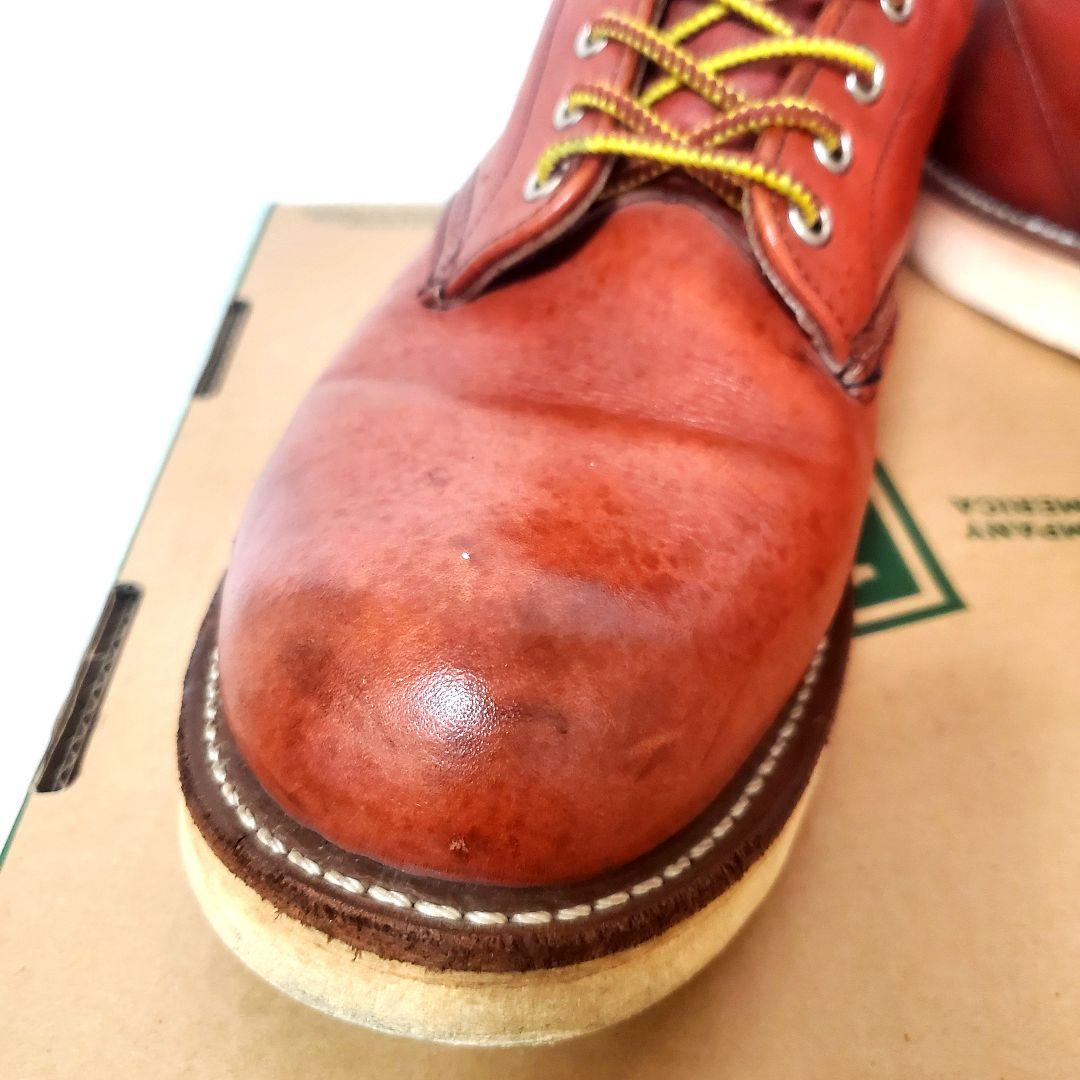 RED WING 8166 サイド羽刻印 8.5D 10年製 赤茶 プレーントゥ