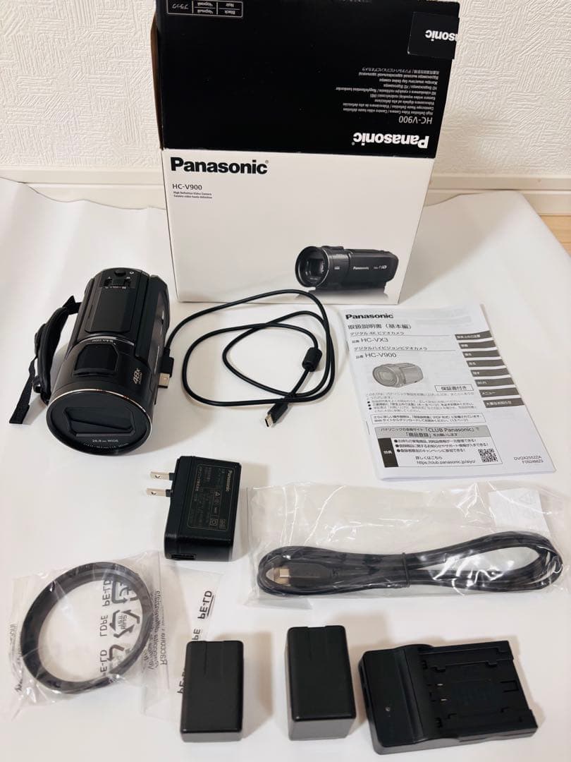 超美品】Panasonic HC-V900 互換バッテリー付／付属品完備