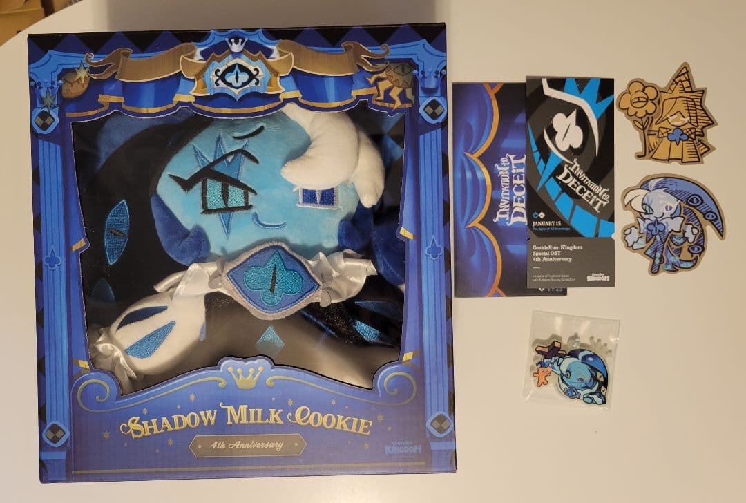 シャドウミルククッキー ぬいぐるみ クッキーランキングダム 蓄光キーホルダー 他 クッキーランキングダム シャドウミルククッキー ピュアバニラクッキー