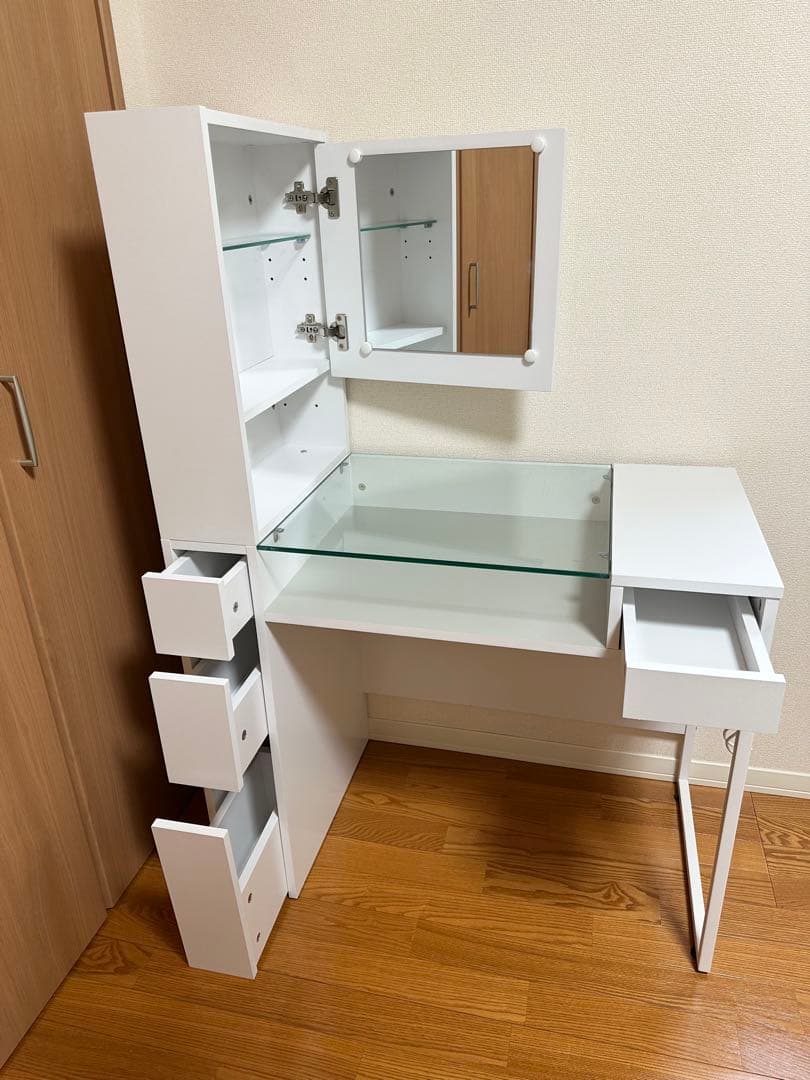 LOWYA（ロウヤ）ドレッサー　※直接お取引限定 LOWYA（ロウヤ） ドレッサー デスク 幅110 PCデスク 化粧台 鏡台