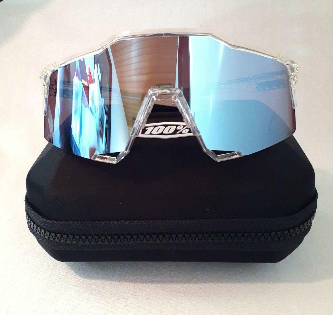 100% SPEEDCRAFT クリア ブルー ワンハンドレッド サングラス - メルカリ