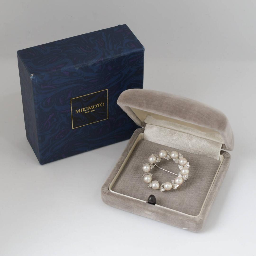 MIKIMOTO 10P パール ベビーパール 真珠 ブローチ 月桂樹 ミキモト 月桂樹サークルブローチ｜Yahoo!フリマ（旧PayPayフリマ）