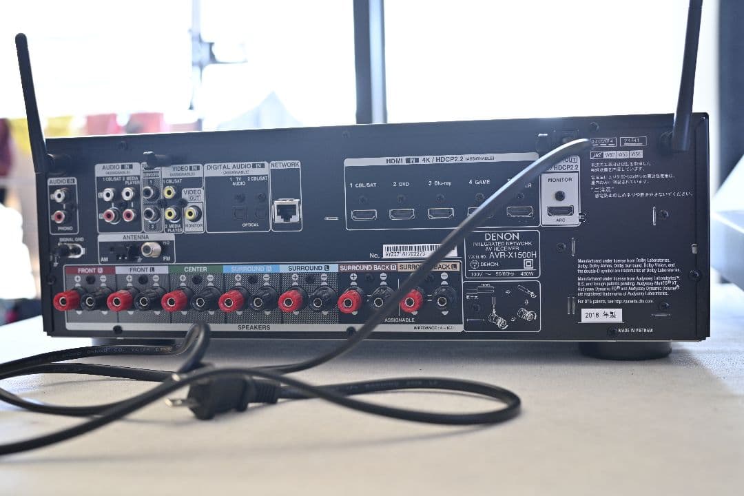 美品 DENON AVR-X1500H AVアンプ 7.2ch デノン