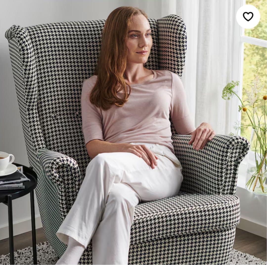 【仙波眞理 】IKEAリネン生地 一人掛けソファ※