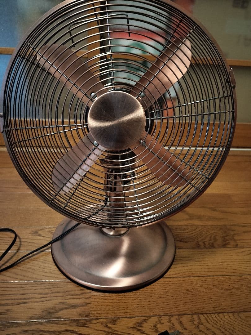 ドウシシャ　メタル扇風機 メタル扇風機 ドウシシャ レトロ風 ブロンズ アンティーク調 動作確認