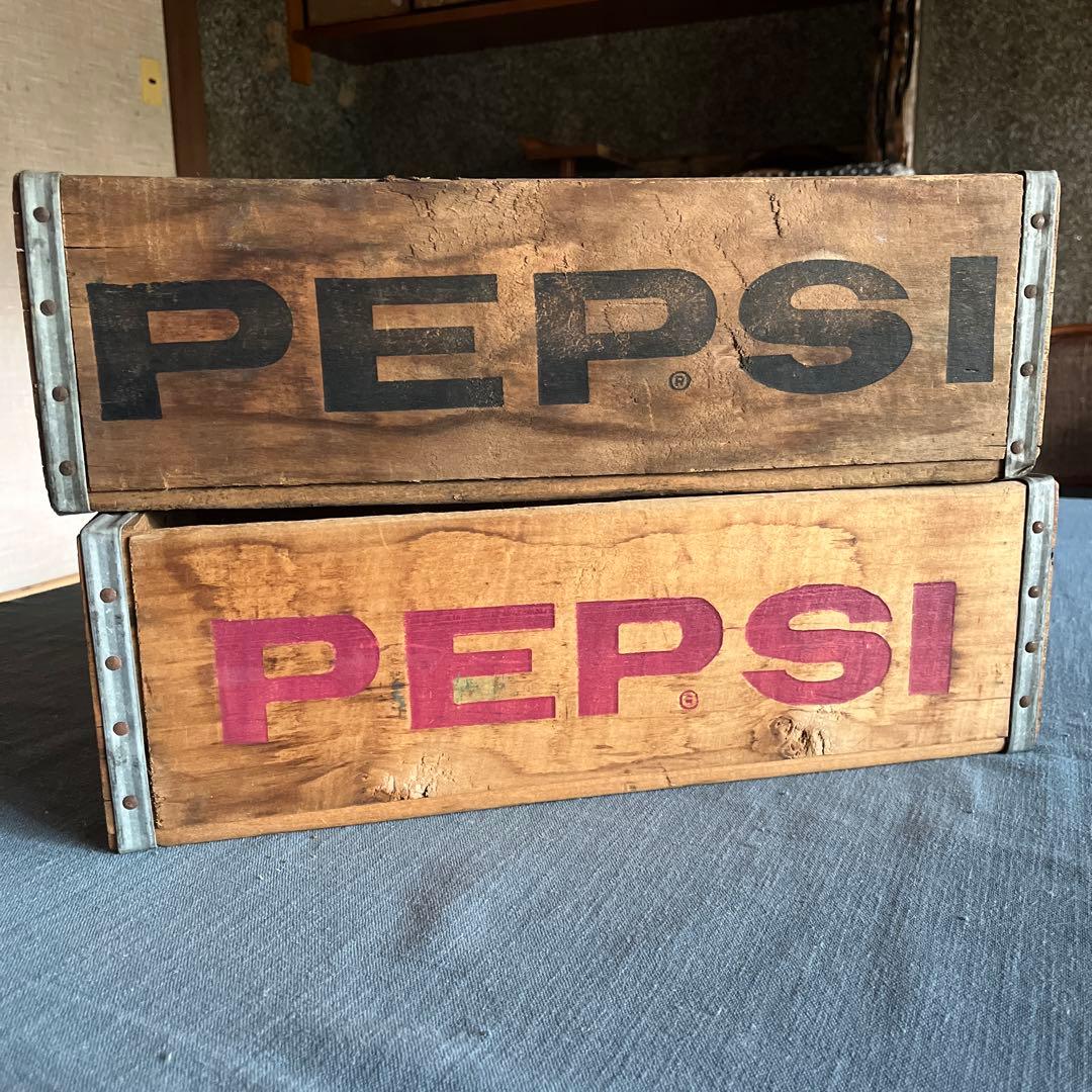 ※2/5までお値引※ PEPSI ペプシ アンティーク　木箱 PEPSI ペプシ 木箱 ウッドボックス ヴィンテージ – L.A.DEPO