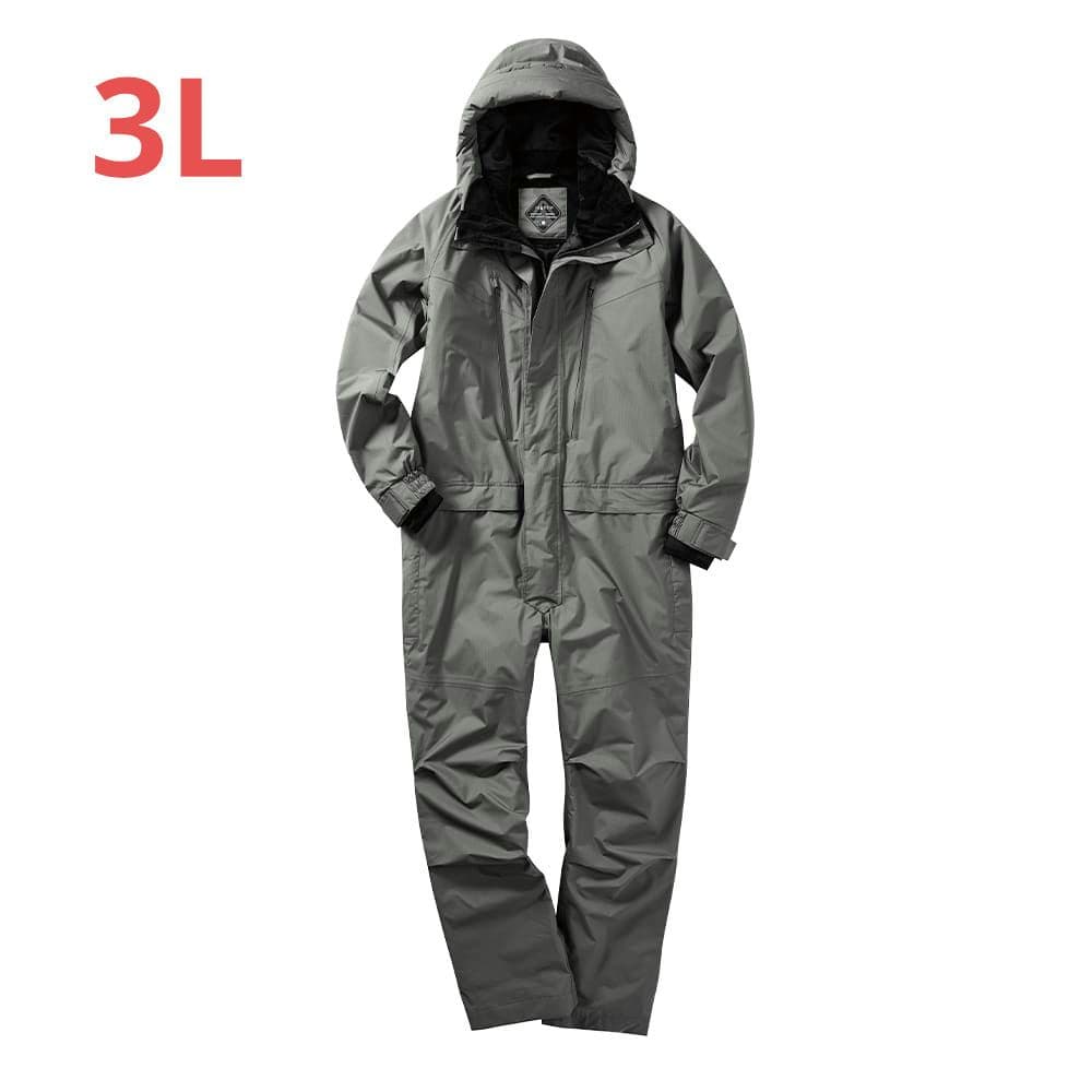 新品 イナレム 防寒防水ツナギ 3L ワークマン INAREM(イナレム)防水防寒ツナギ 3L ネイビー USED