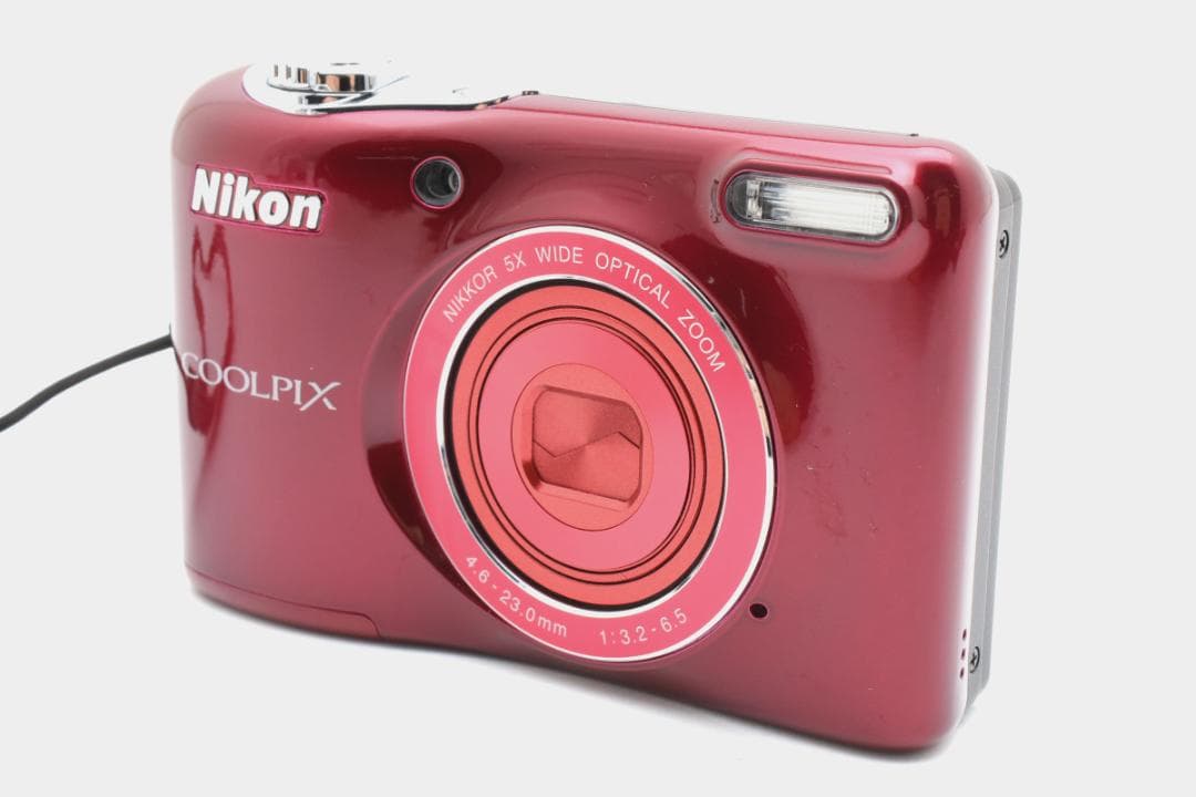 ニコン　Nikon COOLPIX L32 レッド 乾電池仕様 《動作確認済み》
