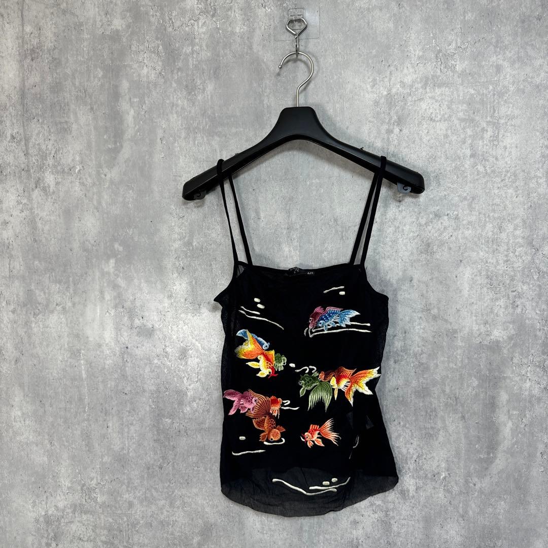 VIVIENNE TAM 金魚刺繍 パワーネット トップス 1 vivienne tam ヴィヴィアン タム 金魚 goldfish archive アーカイブ