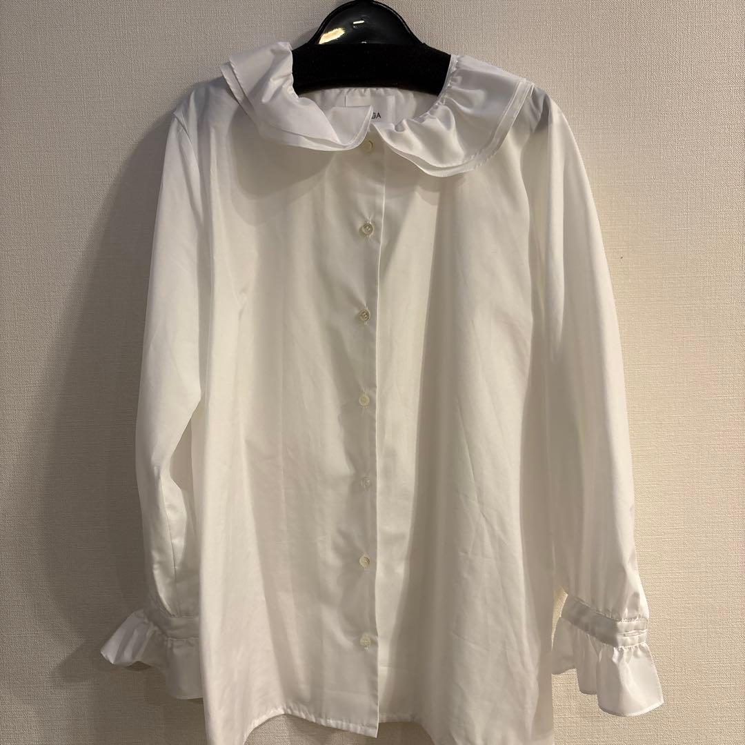 ☆専用☆ohga フリル襟ブラウス ホワイト｜OHGA フリルカラー ホワイト