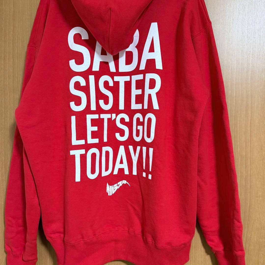 サバシスター ロゴパーカーRED サイズXL