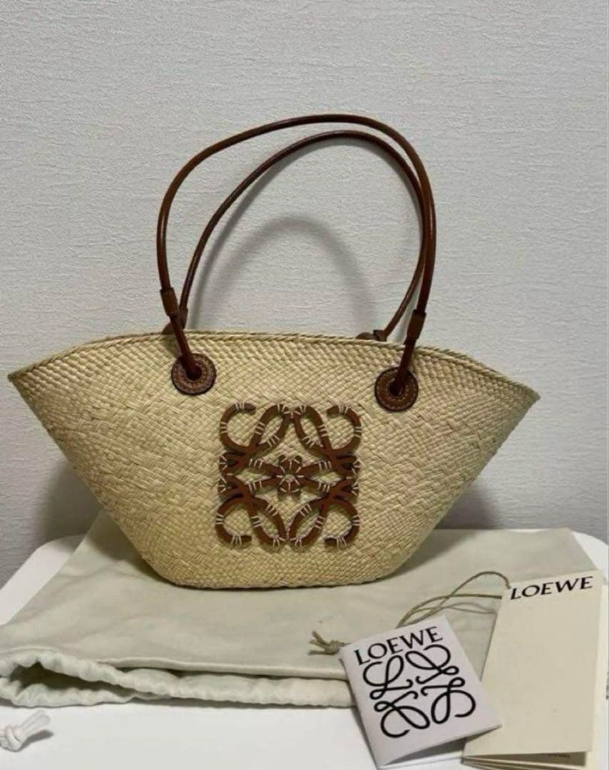 定価124000円美品 アナグラム かごバッグ くるみ模様 かごバッグ】伝統工芸品つる細工 - おぐにもん – 山形小国