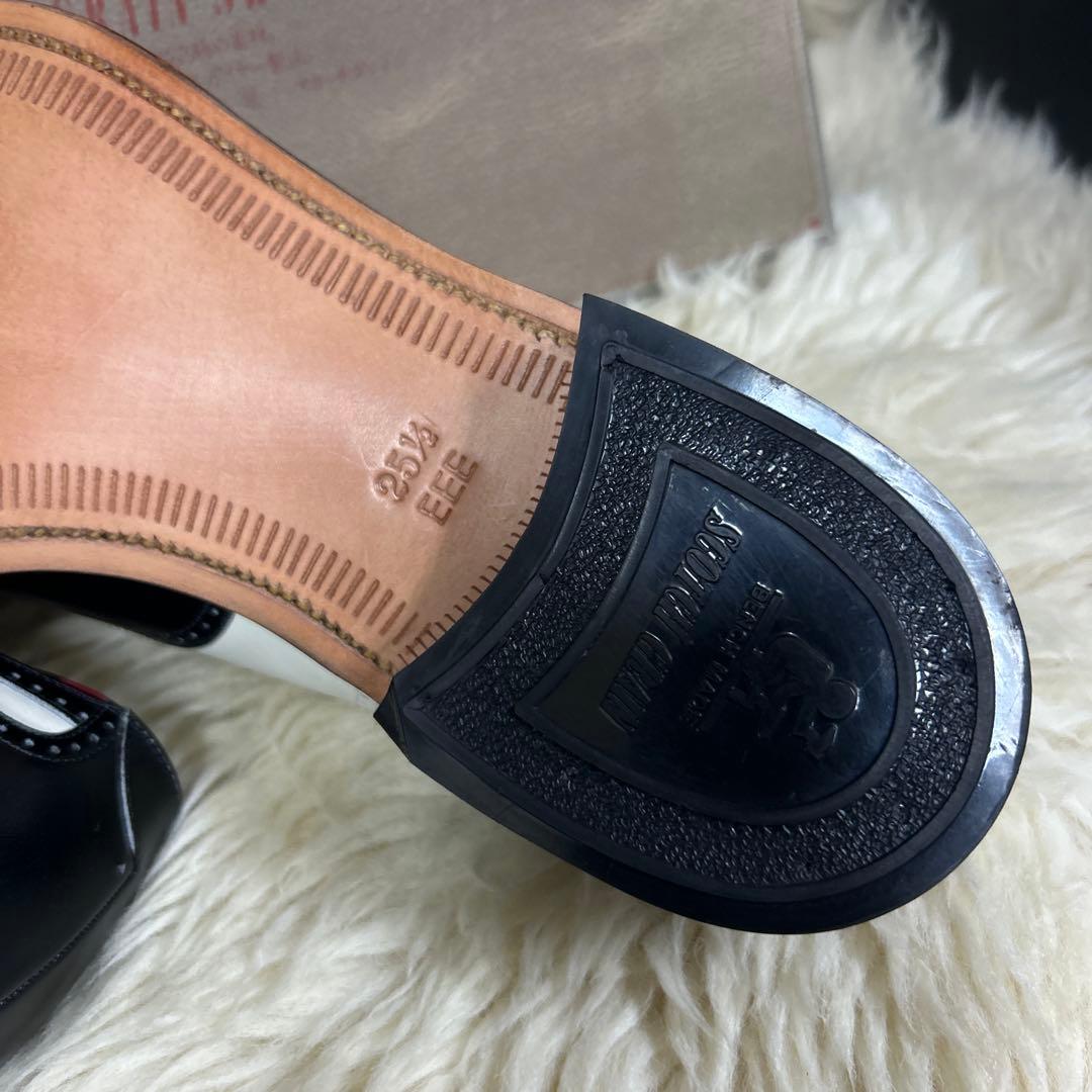 新品未使用 スコッチグレイン バイカラー ウイングチップ 白 黒 25.5