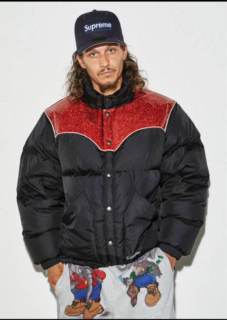 Supreme Glitter Yoke Down Puffer Jacket - メルカリ