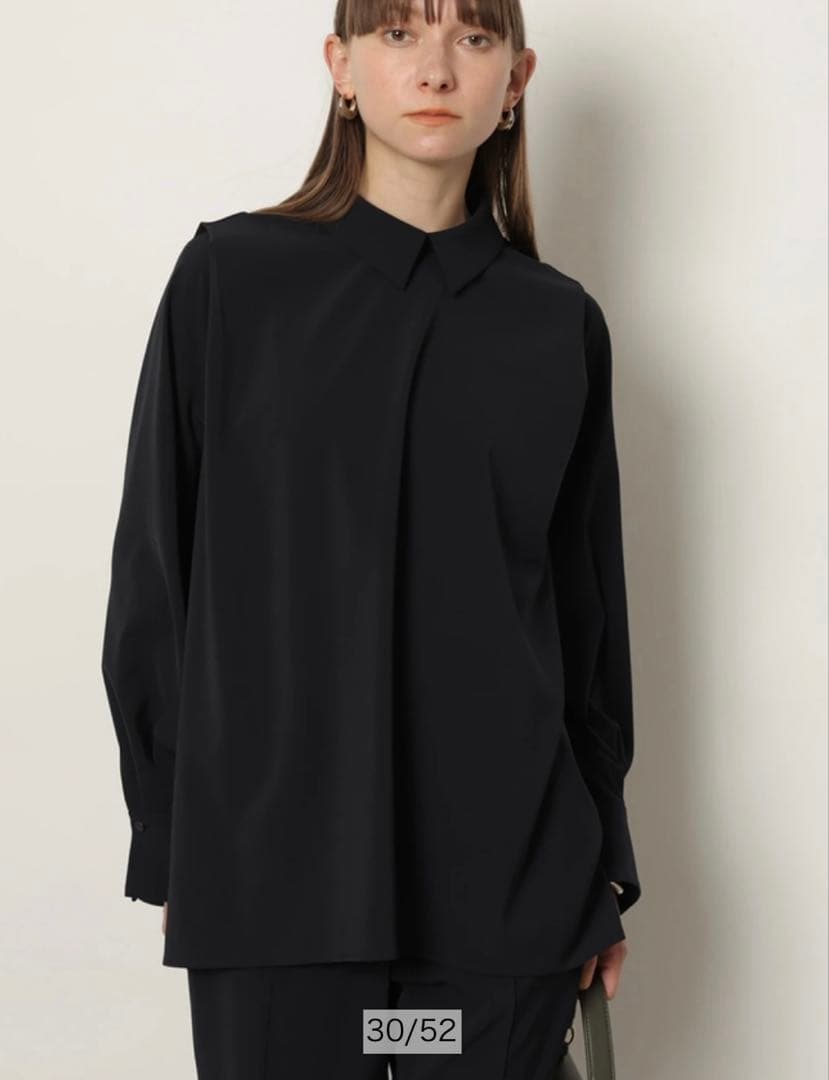 新作 CADUNE カデュネ ＜川上桃子さんコラボ＞ 衿付きブラウス コン 38