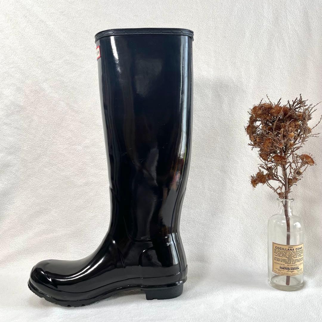 極美品✨ハンター グロス トールブーツ グラデーション ロング 艶あり