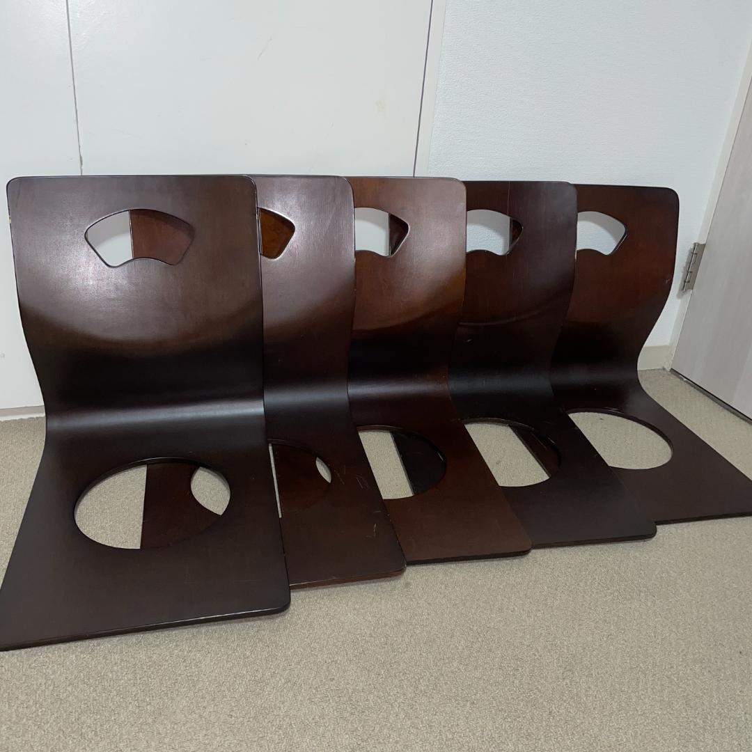 ニトリ 木製座椅子 和座椅子 5脚セット 旅館 和室 7810419 - メルカリ