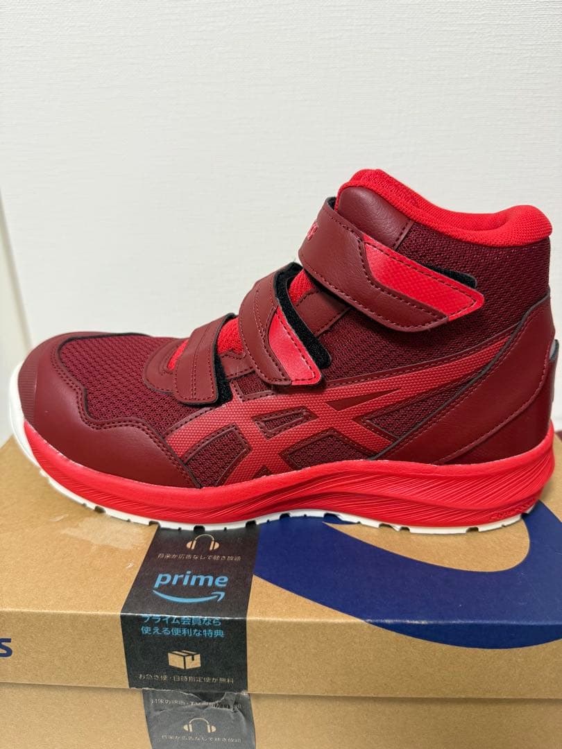 ASICS WINJUS CP216 安全靴 25.5cm レッド