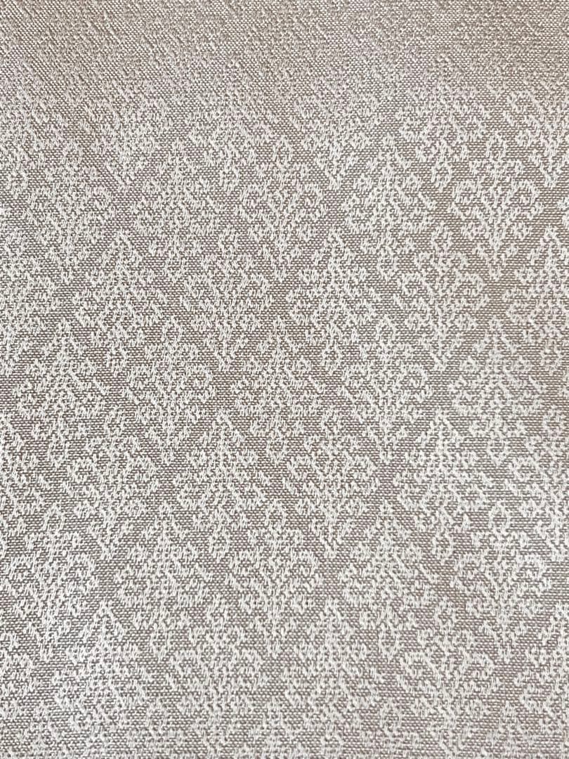 OKANO 博多御召 ピンクベージュ 正絹 丸洗い済 証紙あり 伝統的工芸品