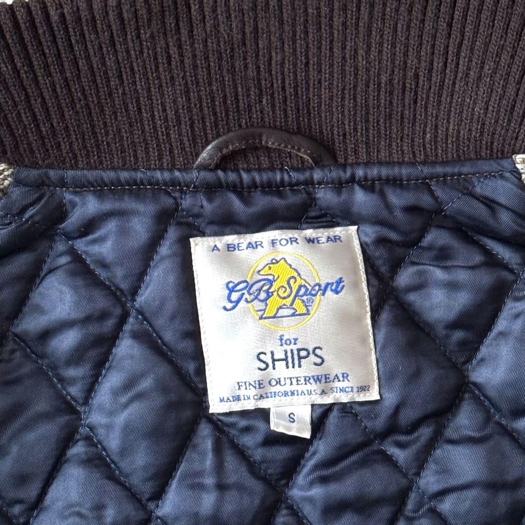GB SPORT SHIPS別注 ハリスツイード スタジャン レザー袖 USA製-セール