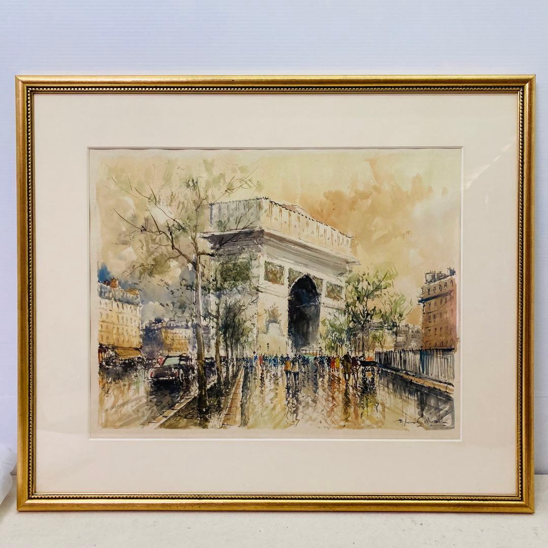 パリ エトワール凱旋門 水彩画 へ10 - メルカリ