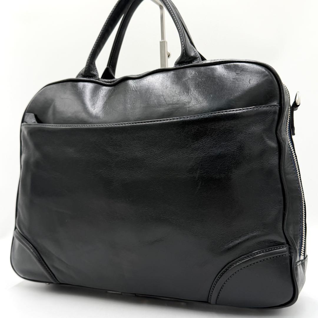 【良品】ファイブウッズ ブリーフケース プラトウ ビジネス レザー ブラック 東京ヒマワリ / ファイブウッズ(FIVE WOODS) プラトウ(PLATEAU