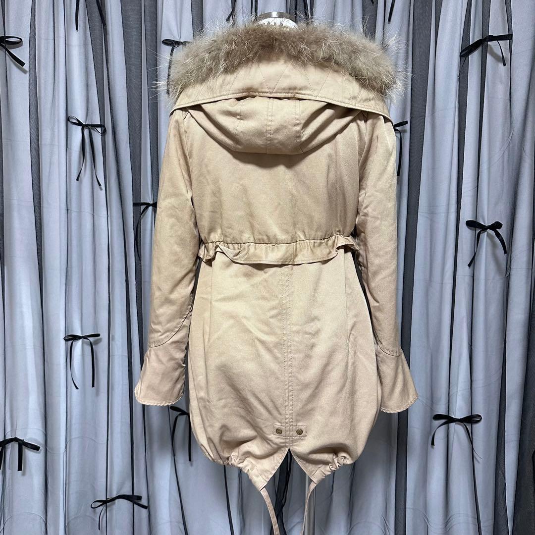 00s y2k フェアリーグランジ ファー付き モッズコート 平成ギャル