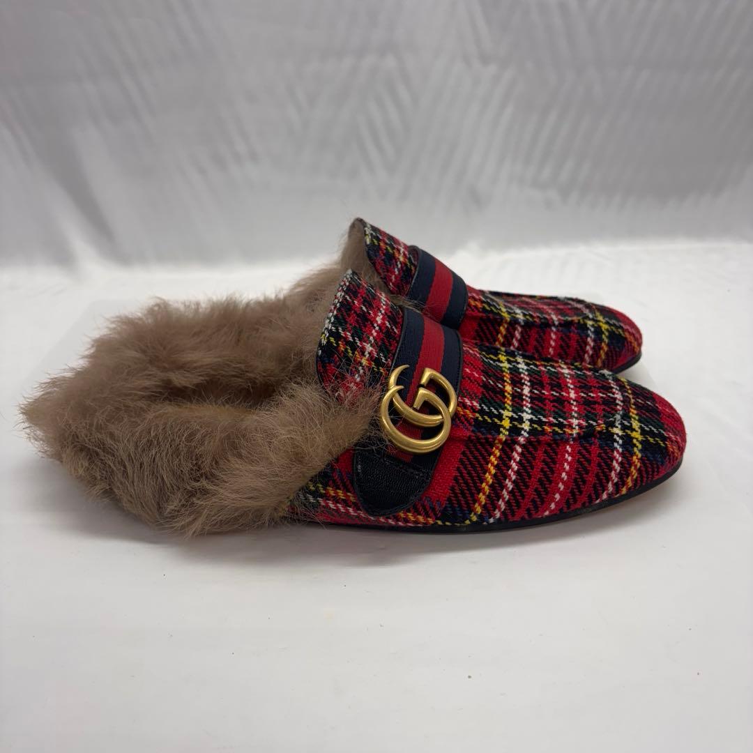 GUCCI プリンスタウン タータンチェック ファーミュール 497309 - メルカリ