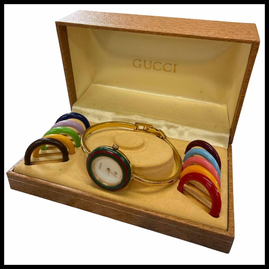 グッチ　GUCCI 時計　腕時計　チェンジベゼル　稼働未確認　箱付き 新潟店】ヴィンテージウォッチ GUCCI チェンジベゼルのご紹介 - チック