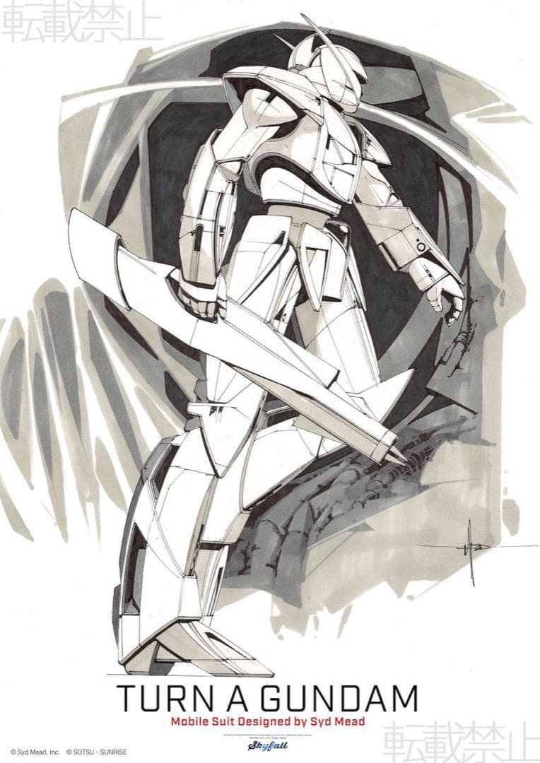 シド・ミード 「ターンエー・ガンダム」MEAD GUNDAM ポスターB2 - メルカリ