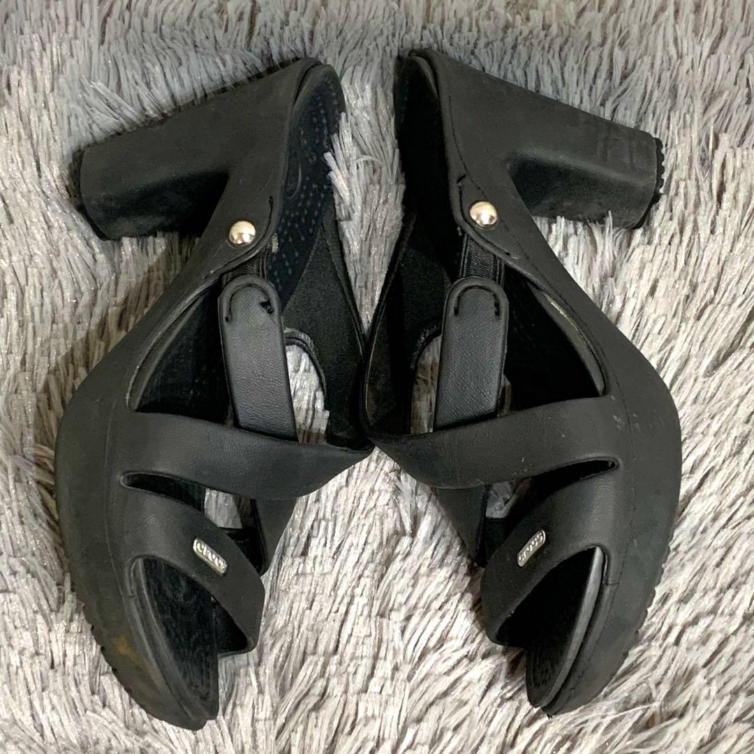 crocs クロックス 廃盤 サイプラス ヒールサンダル ミュール ブラック