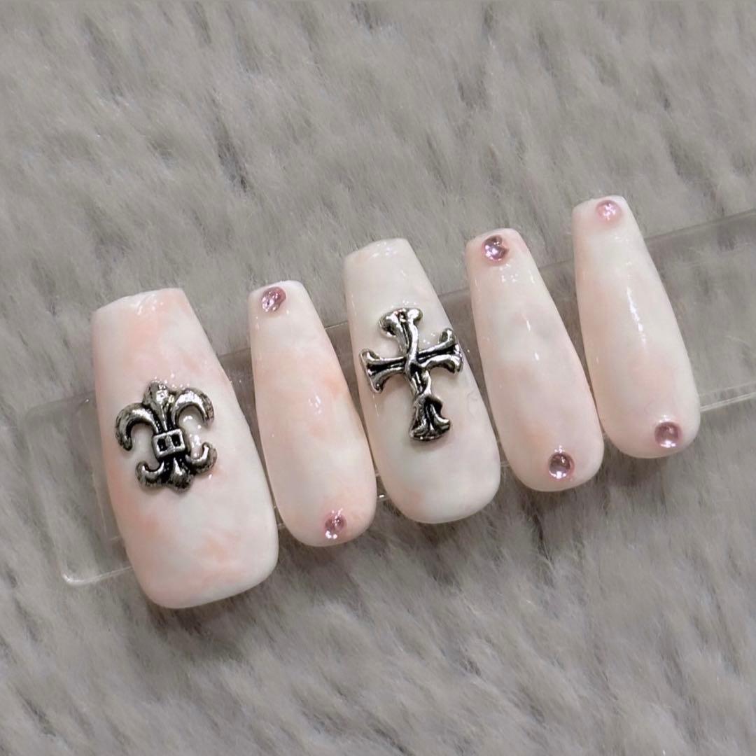 ネイルチップ クロムハーツ クロムネイル キラキラ ちゅるん ギャル