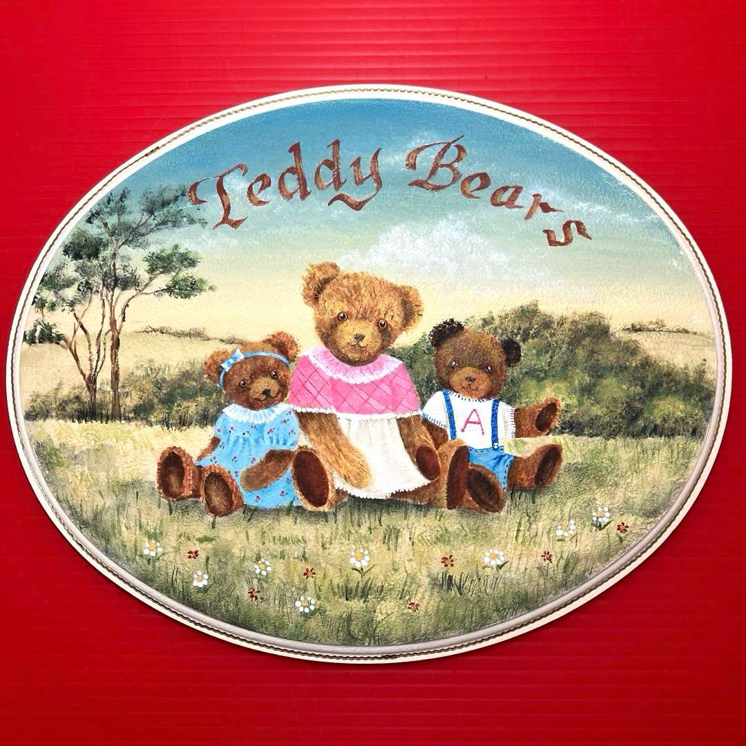 トールペイント作品 スリーベアーズのボックス テディベア親子