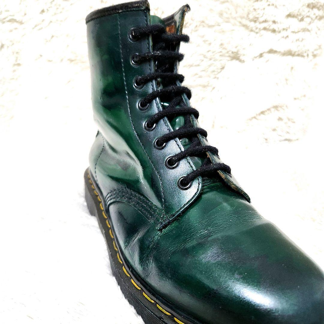 E*~様 ドクターマーチン　本革　8ホール　ブーツ　グリーン　UK8　27.0c