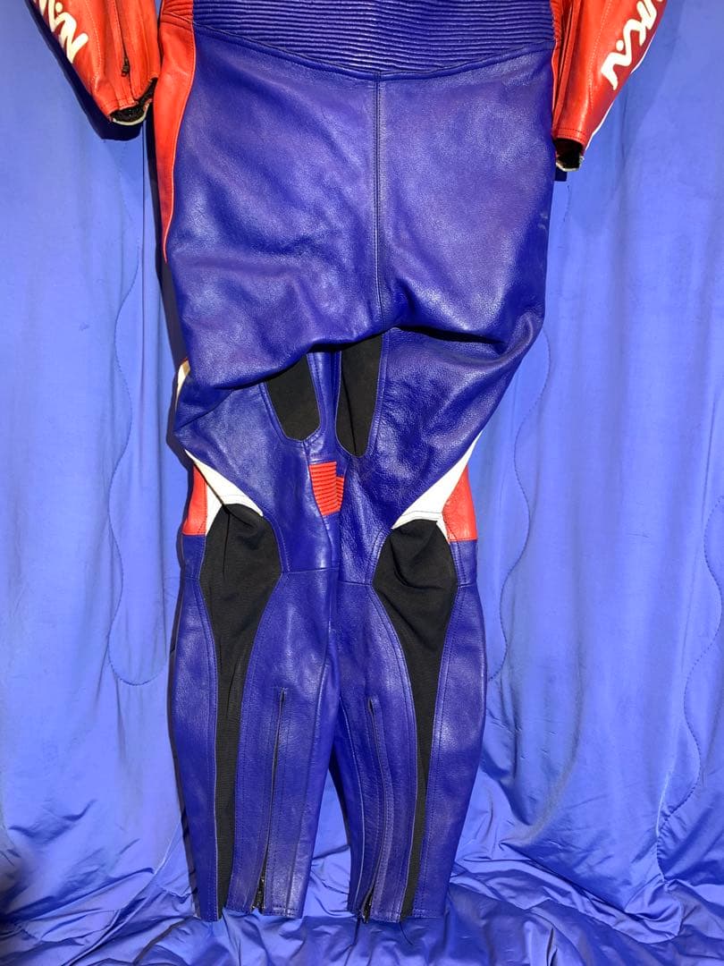 プロフ必読）様専用 NANKAI レザーツナギ 青赤白 MFJ Lサイズ - メルカリ