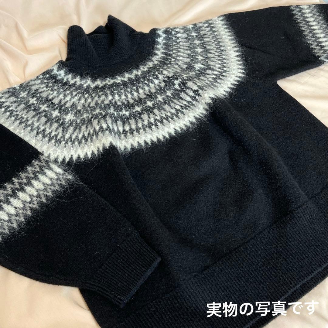 Abyts ノルディック タートルネックニット ブラックニット 佐藤健