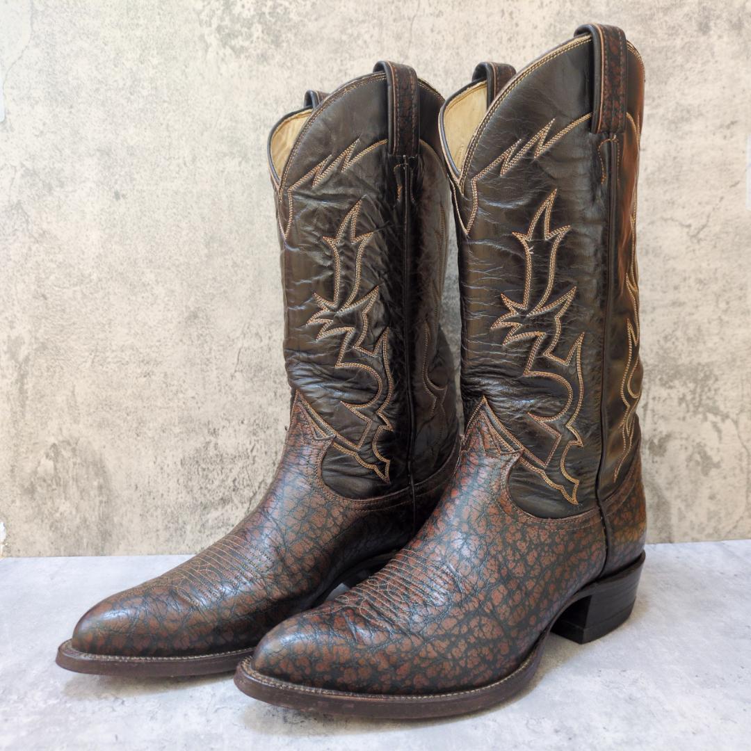 70s黒タグ】トニーラマ ウエスタンブーツ 6283 7D 25cm ブラウン