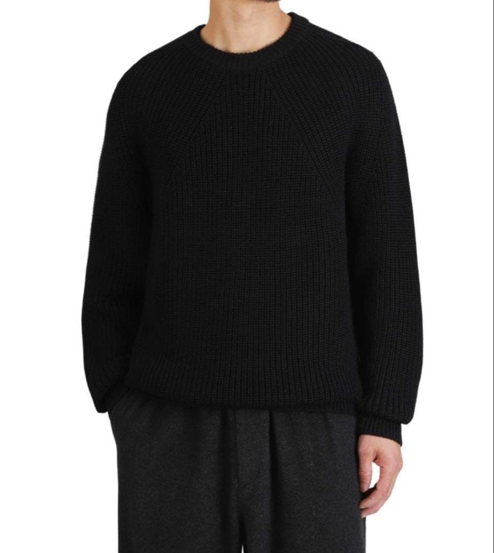 BATONER シグネチャーニット ブラックサイズ2 BATONER（バトナー）の「シグネチャークルーネックニット/SIGNATURE