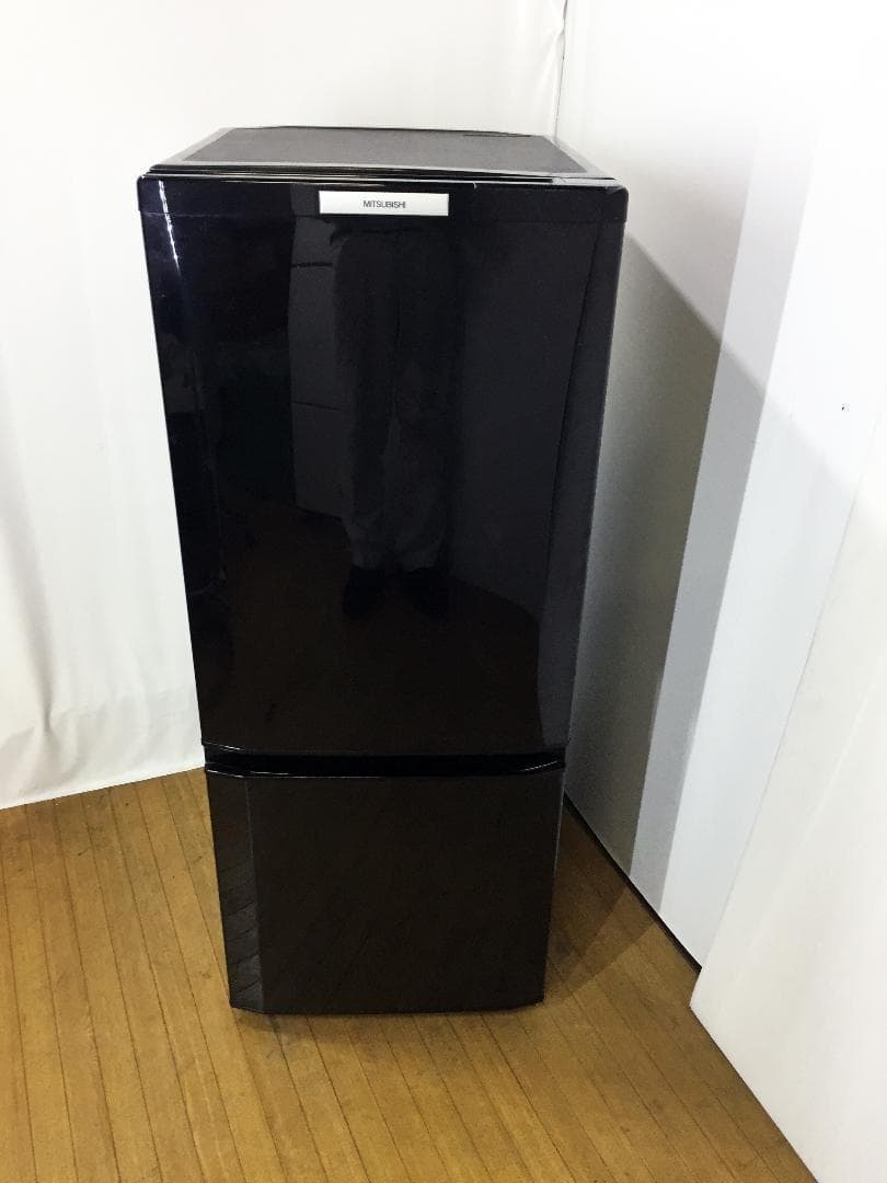 送料無料☆中古☆三菱 146L ラウンドカット 2ドア冷蔵庫【MR-P15T