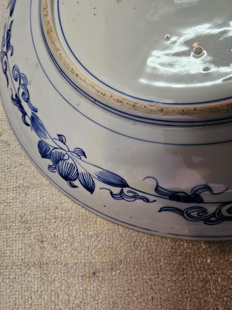 文明開化 明治伊万里 大皿(約46cm) 淀川を京に登る蒸気船の図 - メルカリ