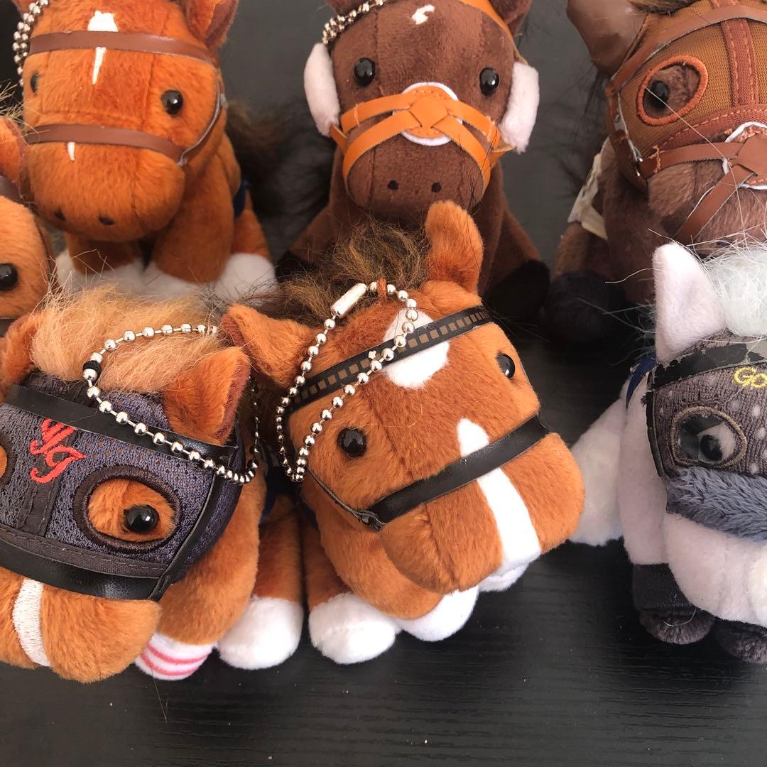 ♢送料込♢競馬 記念ホース 馬 ぬいぐるみ キーホルダー まとめ売り