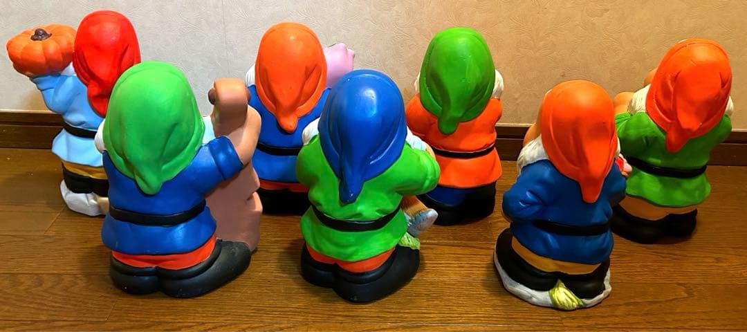 7人の小人 オーナメント希少】 白雪姫 7人の小人 加藤工芸 陶器 置物