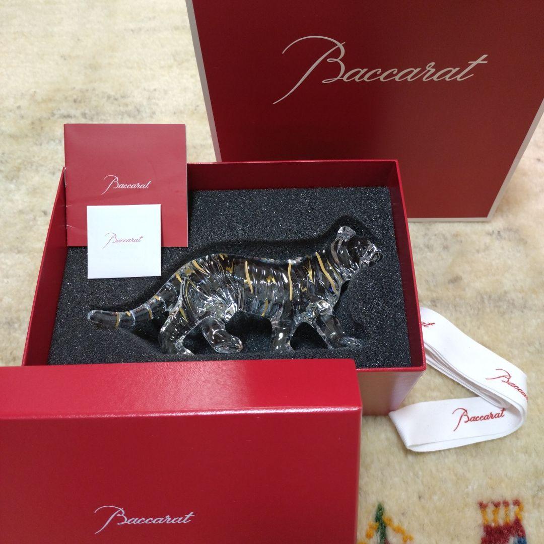 美品】Baccaratバカラ 干支クリスタルガラス 虎 置物