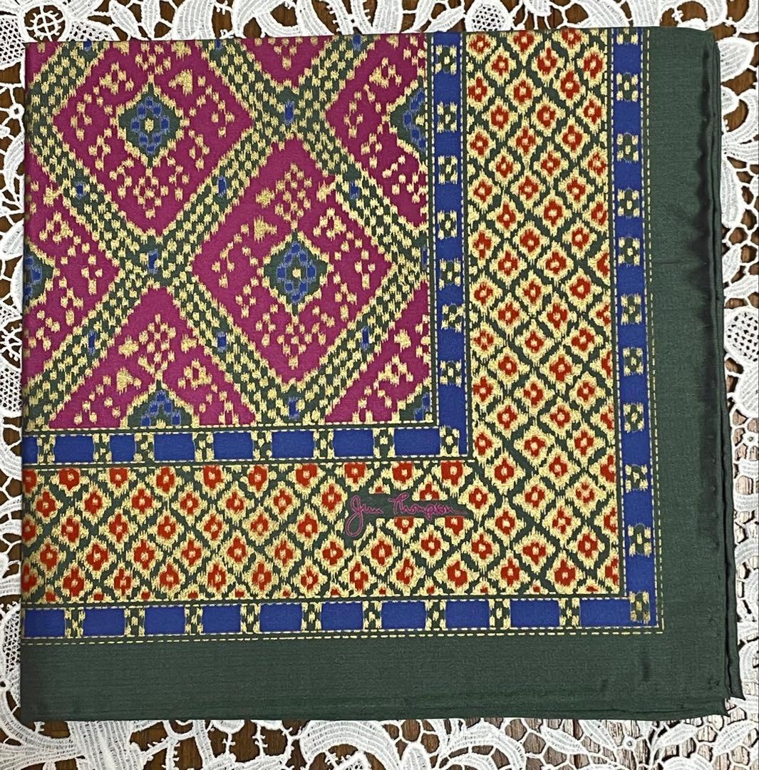 新品・未使用】Jim Thompson シルク製ハンカチ ミニスカーフ - メルカリ