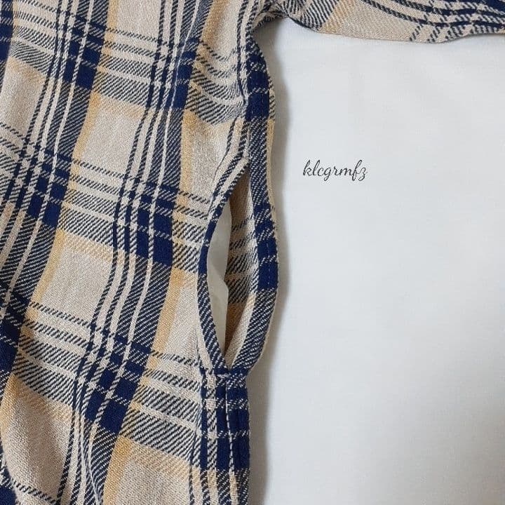 45R インドネルのビッグシャツドレス ワンピース チェック 綿 45rpm