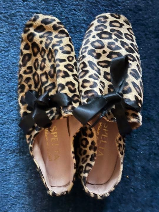 SPELTAフラットシューズ バレエシューズ 本革 ゴールド メタリック レザー フラットシューズ