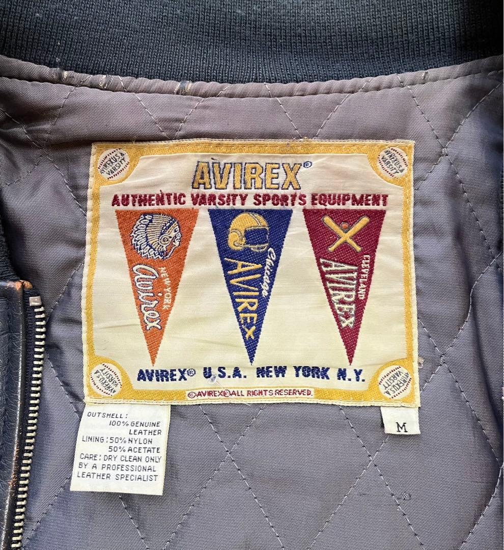 AVIREX レザー スタジャン インディアン トマホークス - メルカリ
