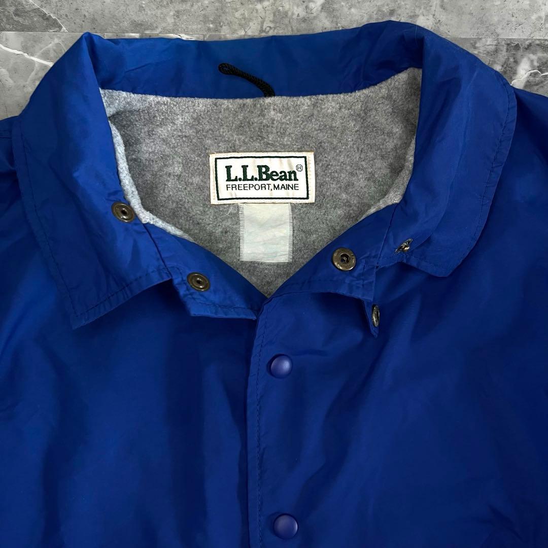 L.L.Bean 80s コーチジャケット ブルー ネイビー L-XL 古着