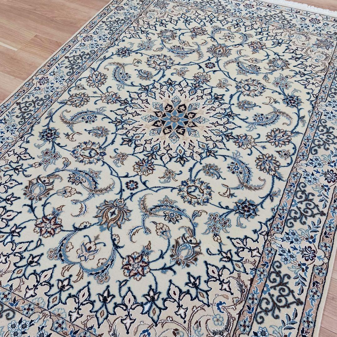 Y2601 最高級ペルシャ絨毯 イラン ナイン産 ウール 手織り 大判 手織り ペルシャ絨毯：大型サイズ – JAHAN