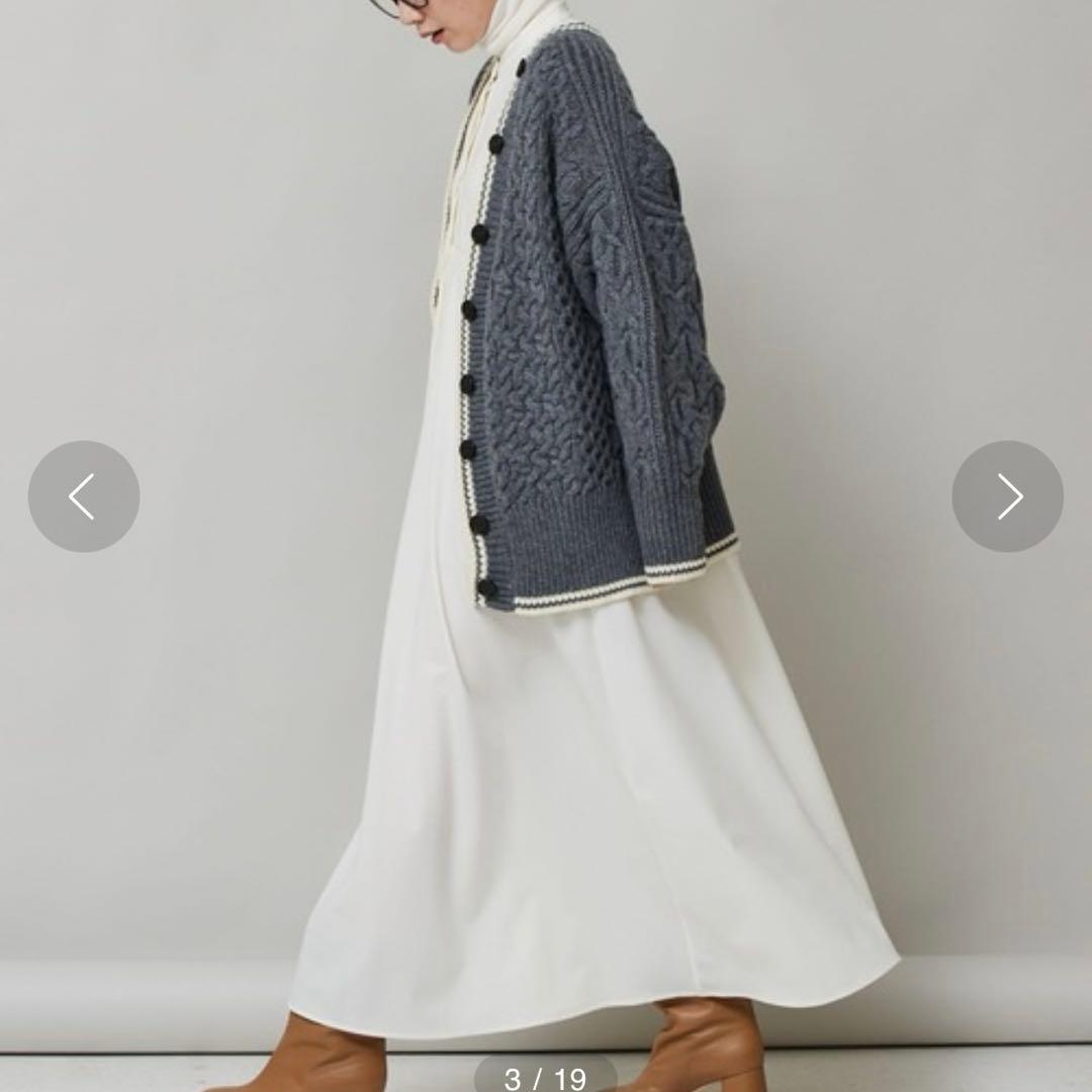 カレンソロジー ケーブル ラムズ アラン ニット カーディガン - メルカリ